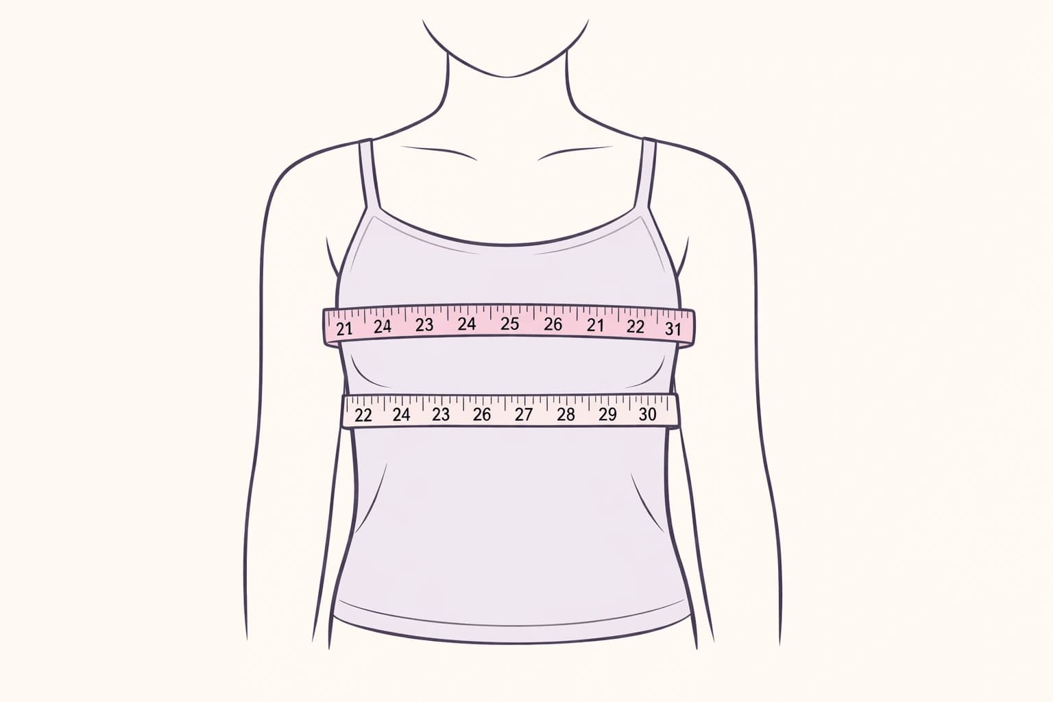 How to measure for a first bra comfortably using underbust and fullest bust measurements